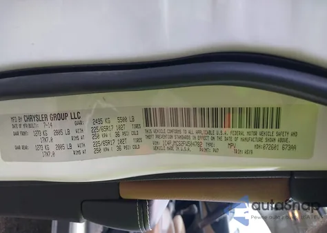 2015 Jeep Cherokee Latitude из США, поврежденный, VIN 1C4PJMCS2FW504782